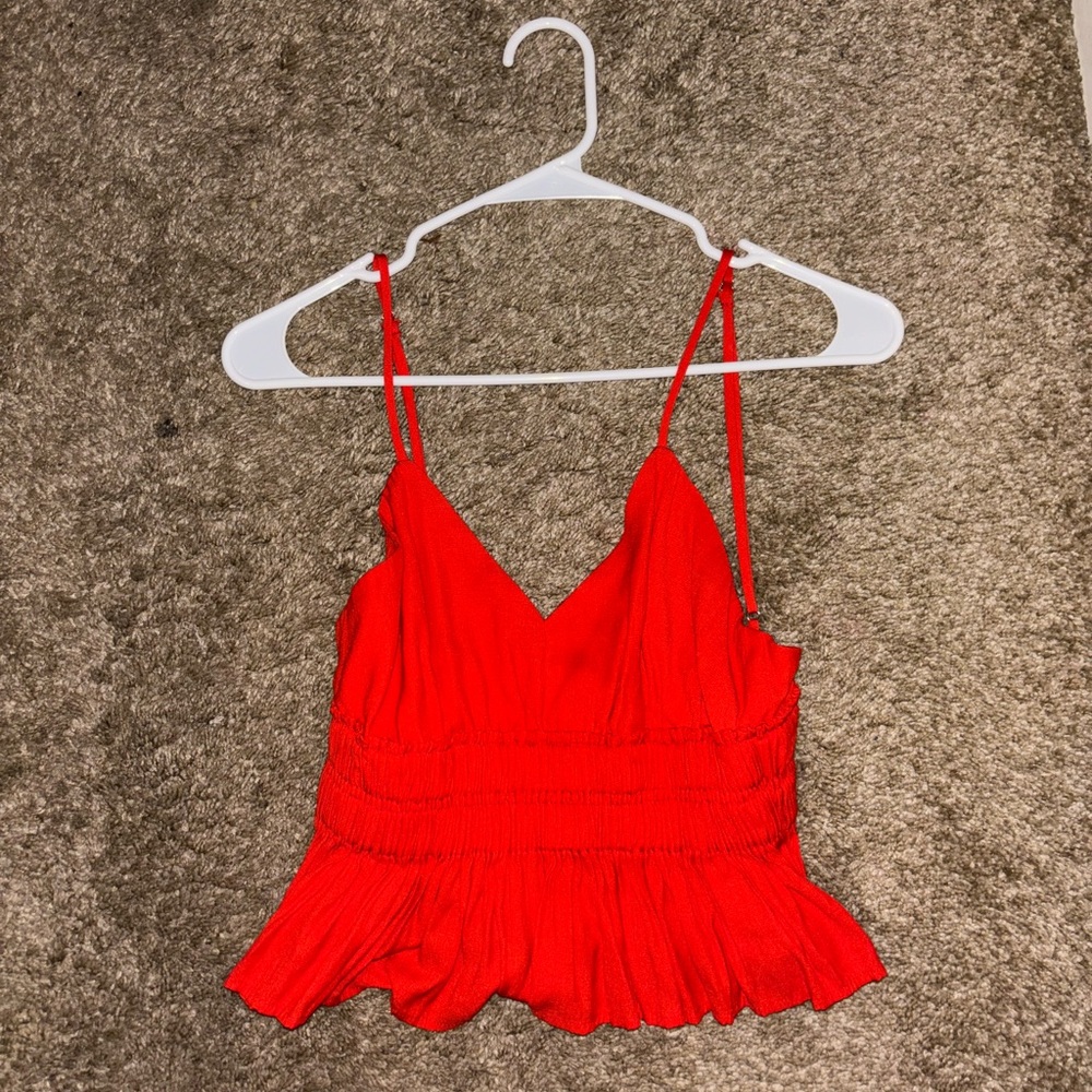 Red tank top